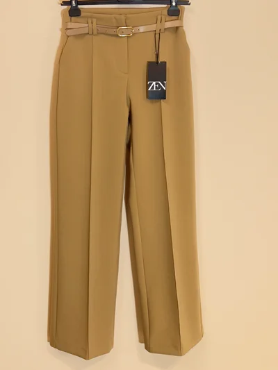 شلوار پارچه ای نخودی